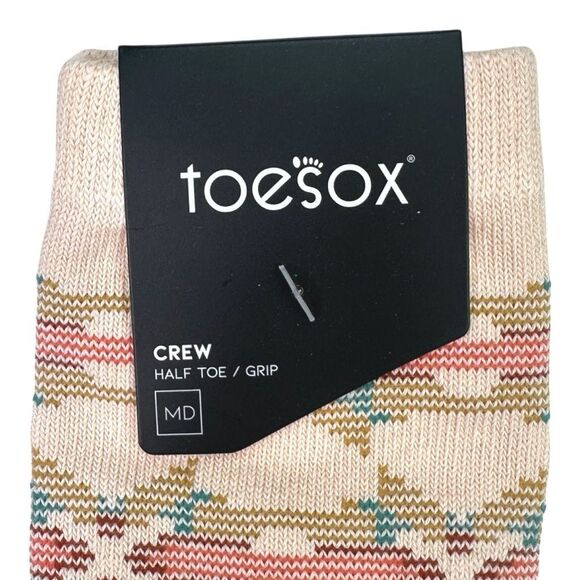 ToeSox Crew Half-Toe Grip Socks - Apres Ski - Size Medium - Picture 4 of 6